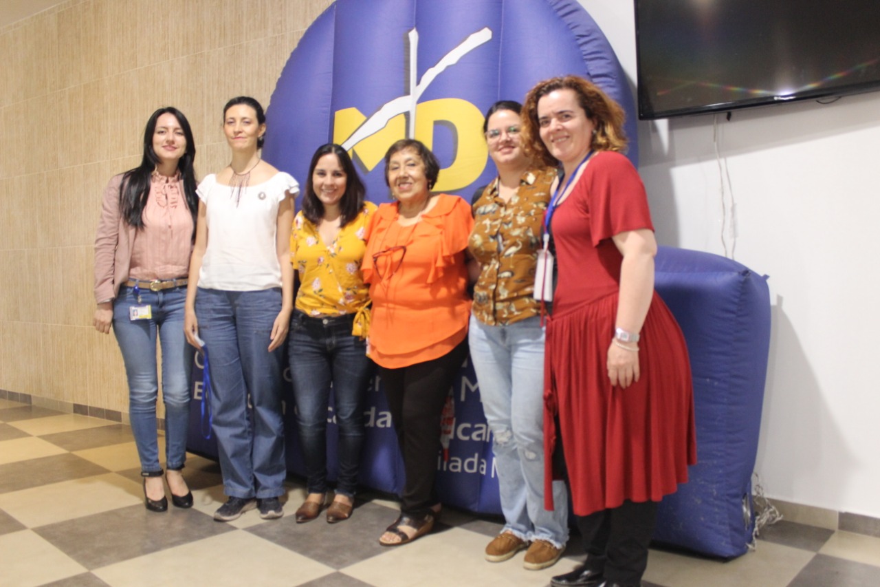 Ana Tulia Sánchez, Uniminuto; Astrid Flores, Usco; Ofelia Ramírez, Usco; Isabel Quintero, CUN y Sandra Solano, Uniminuto.